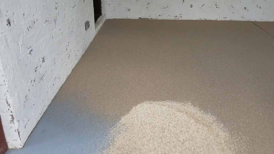 Double Broadcast Quartz Floor Install