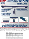 Midwest Rake 18" Ultimate Trowel with Threaded Handle Adapter