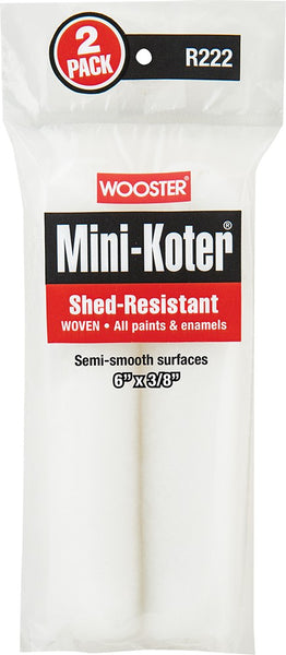 Wooster Mini-Koter Shed Resistant 6" Roller (3/8) - 2 Pack